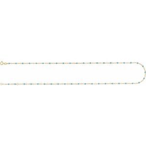 2 mm Enamel Bead Adjustable Chain