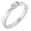 Half-Bezel Solitaire Ring