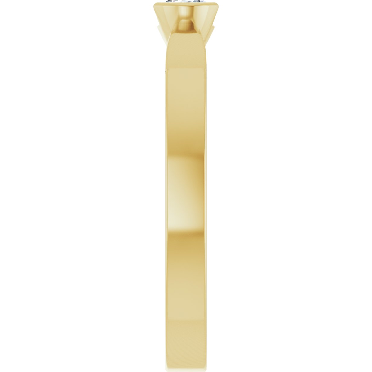 Half-Bezel Solitaire Ring