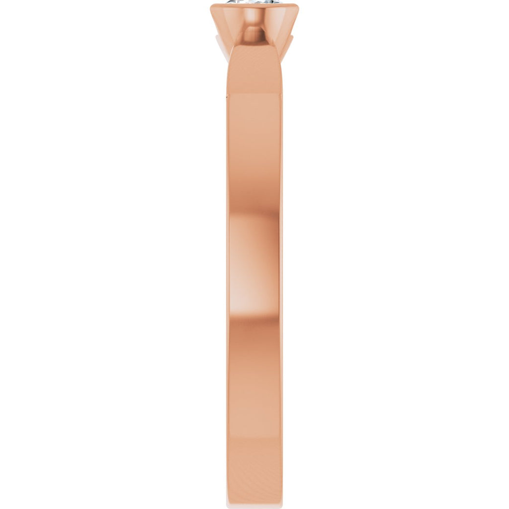 Half-Bezel Solitaire Ring
