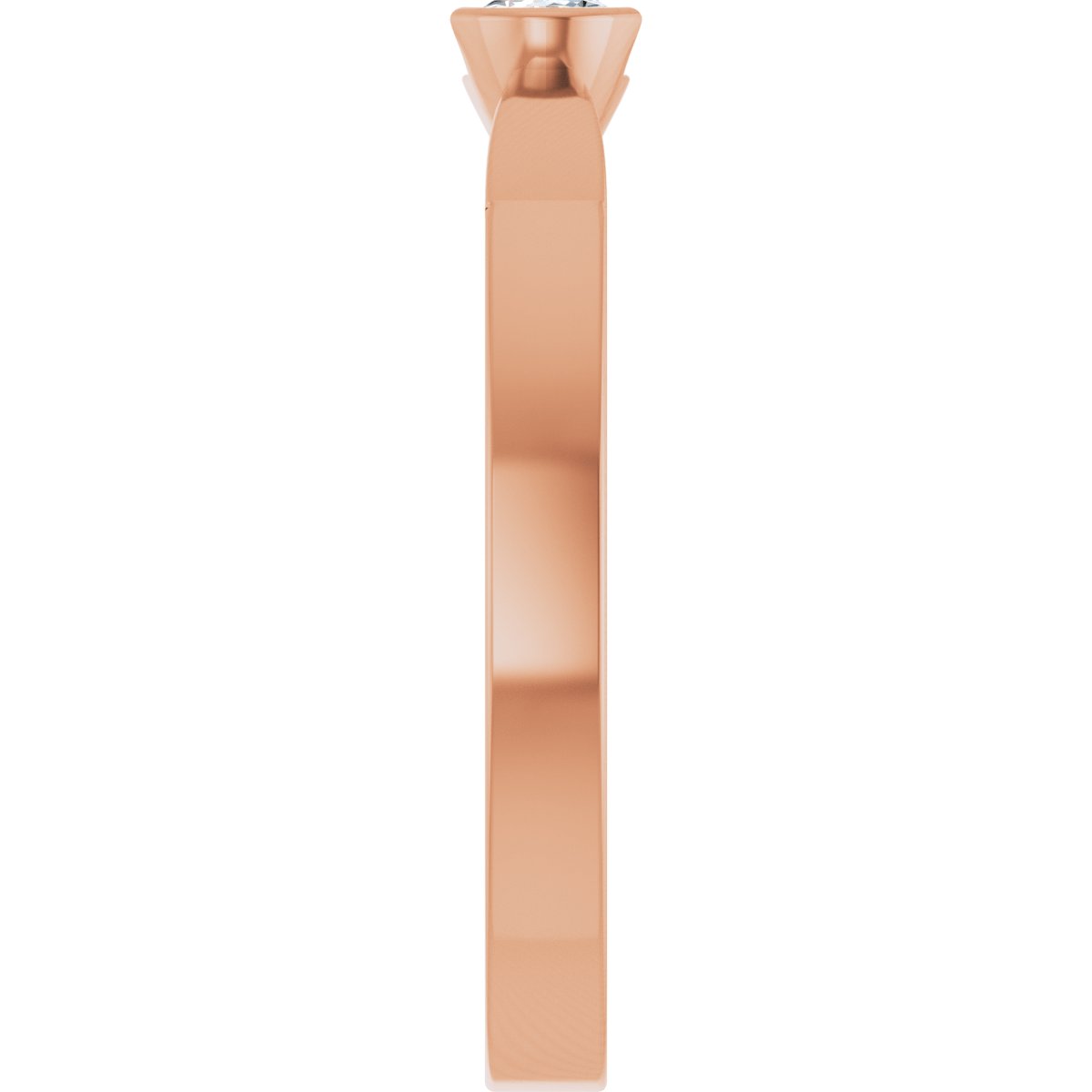 Half-Bezel Solitaire Ring