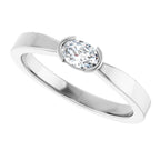 Half-Bezel Solitaire Ring