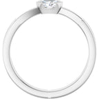 Half-Bezel Solitaire Ring
