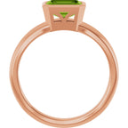 Bezel-Set Grooved Solitaire Ring