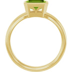 Bezel-Set Grooved Solitaire Ring