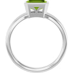 Bezel-Set Grooved Solitaire Ring
