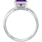 Bezel-Set Grooved Solitaire Ring