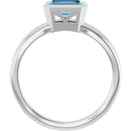 Bezel-Set Grooved Solitaire Ring