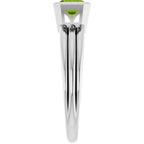 Bezel-Set Grooved Solitaire Ring
