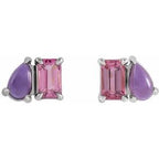 Two-Stone Stud Earring