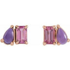 Two-Stone Stud Earring