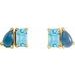 Two-Stone Stud Earring