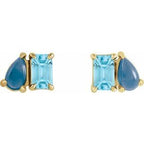 Two-Stone Stud Earring