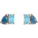 Two-Stone Stud Earring
