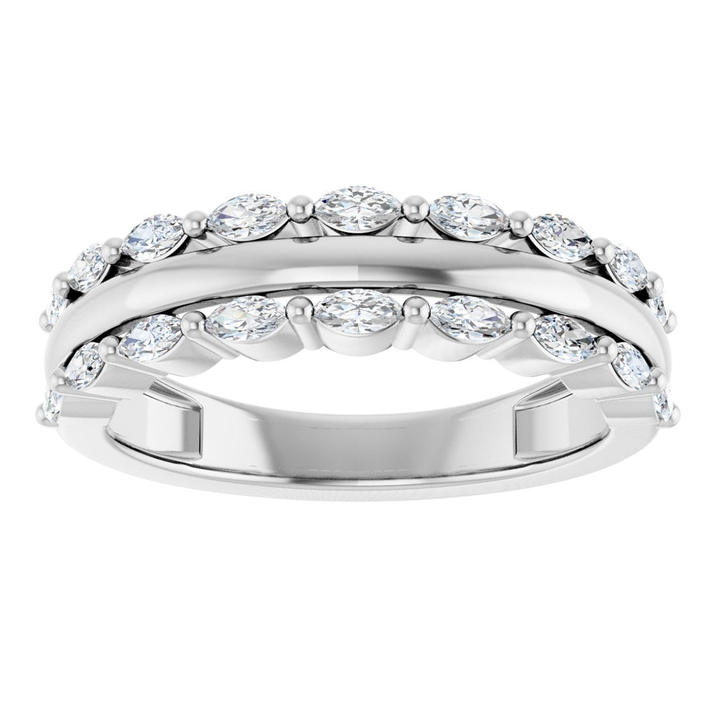 Double Row Anniversary Band