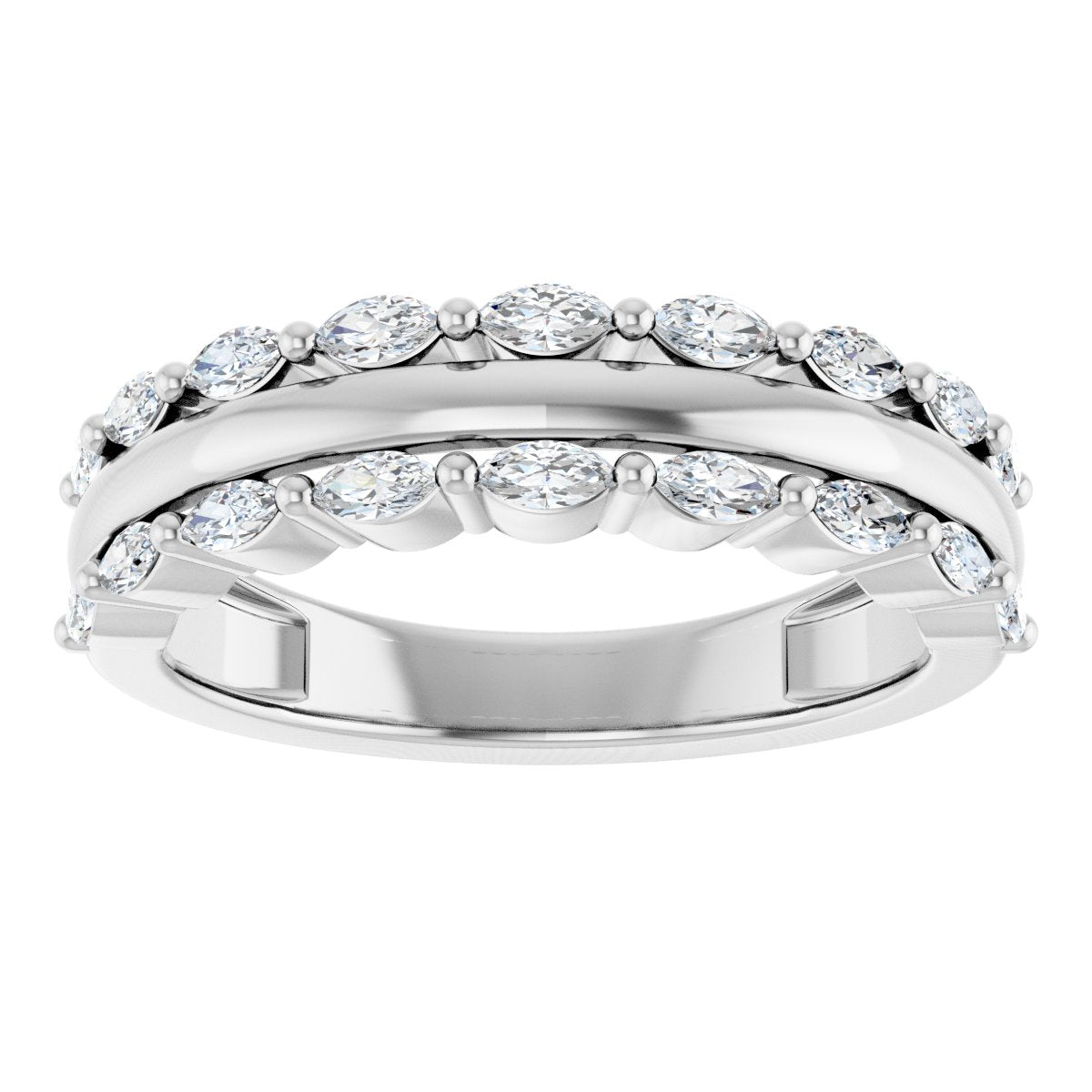 Double Row Anniversary Band