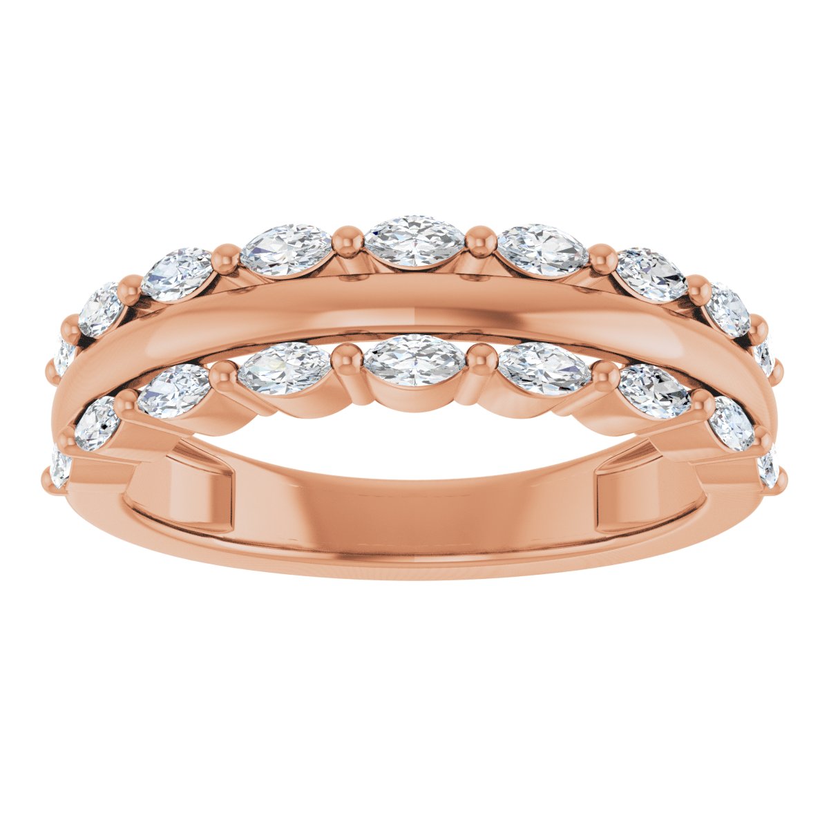 Double Row Anniversary Band