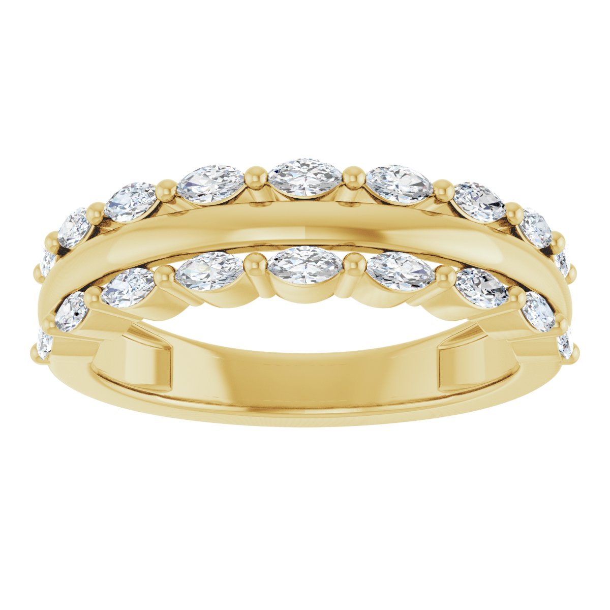 Double Row Anniversary Band