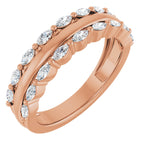 Double Row Anniversary Band