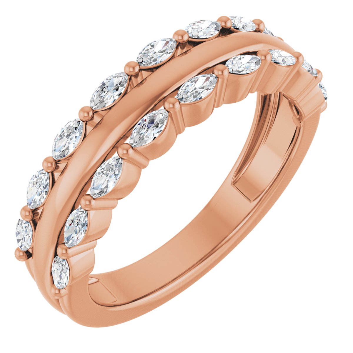 Double Row Anniversary Band