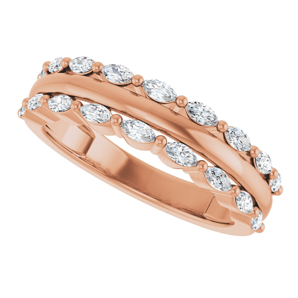 Double Row Anniversary Band
