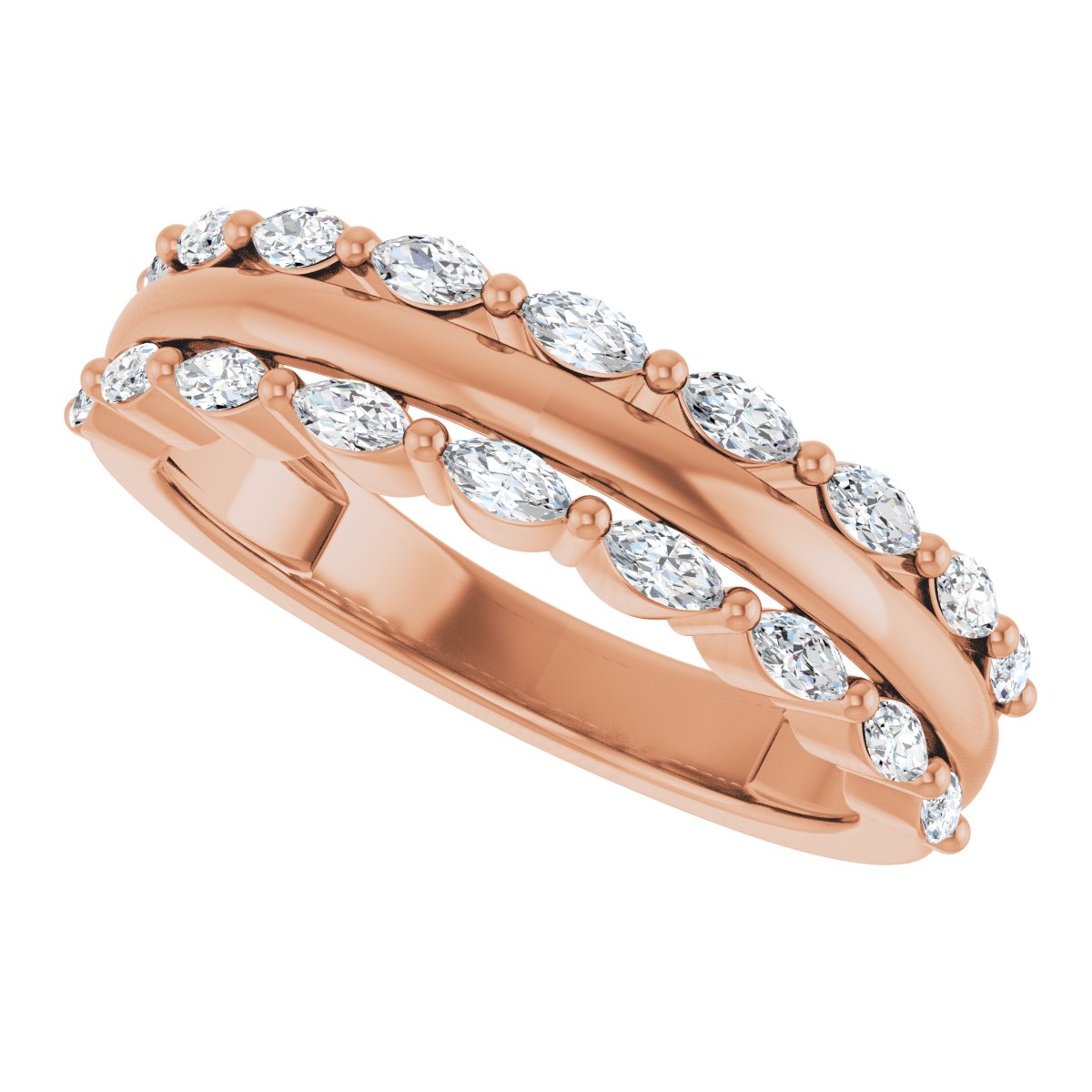 Double Row Anniversary Band