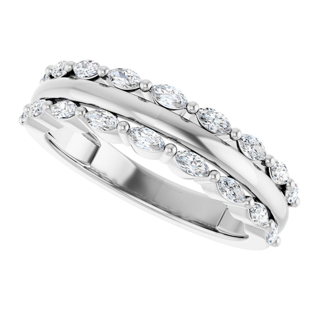 Double Row Anniversary Band