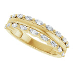 Double Row Anniversary Band