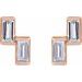 Two-Stone Stud Earrings