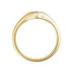 Engravable Round Signet Ring