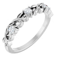 Three-Stone Sculptural Anniversary Band
