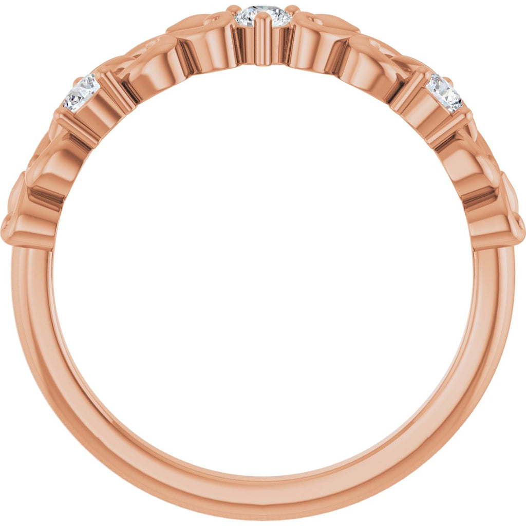 Three-Stone Sculptural Anniversary Band