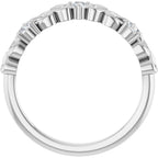 Three-Stone Sculptural Anniversary Band