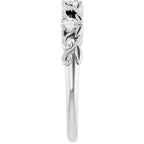 Three-Stone Sculptural Anniversary Band