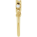 Three-Stone Sculptural Anniversary Band