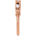 Three-Stone Sculptural Anniversary Band