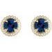 Round 4-Claw Prong Pre-Notched Halo-Style Earring