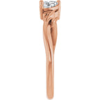 Three-Stone Sculptural Anniversary Band