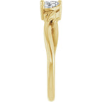 Three-Stone Sculptural Anniversary Band