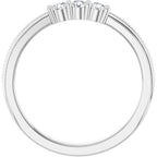 Three-Stone Milgrain Anniversary Band