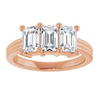 Three-Stone Grooved Anniversary Band