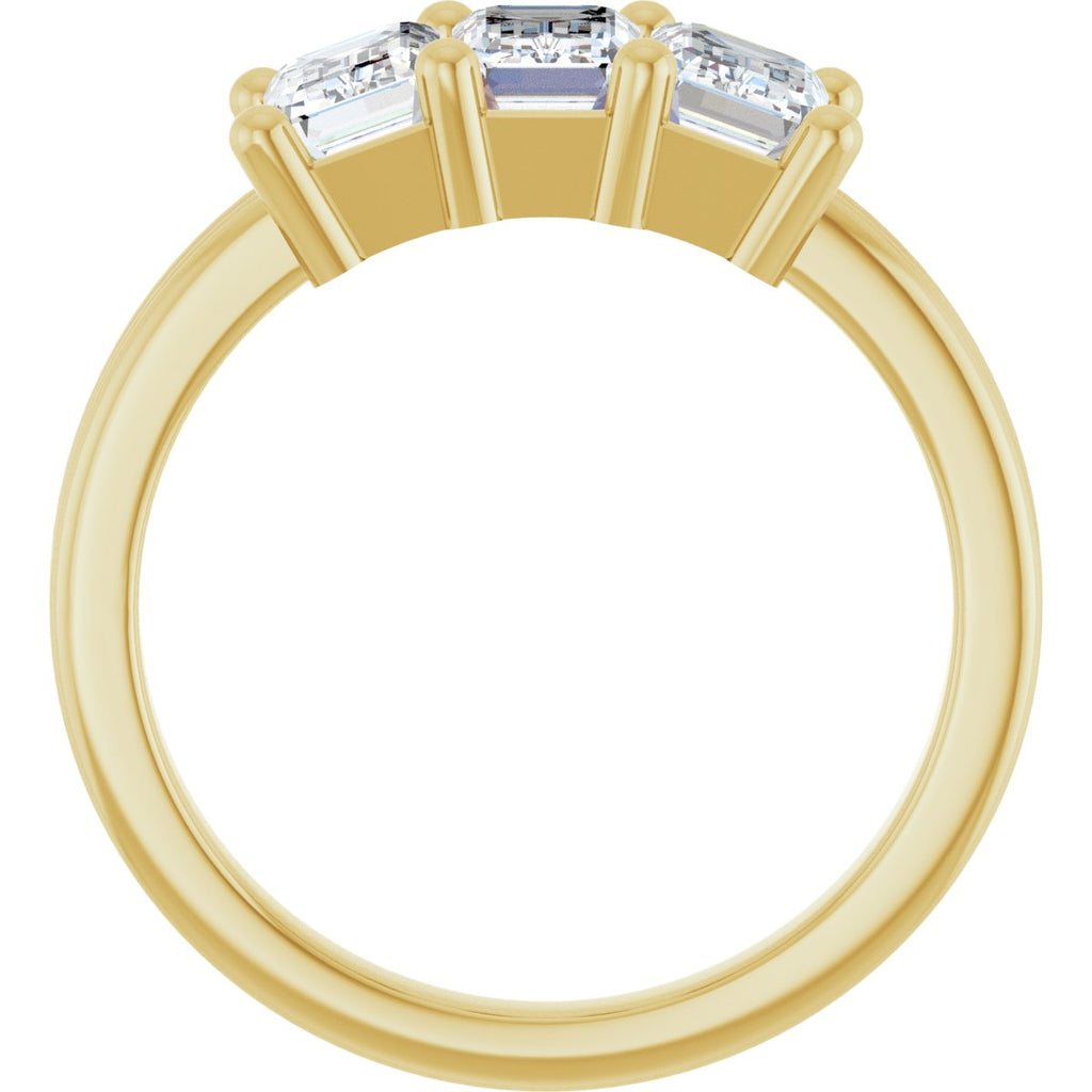 Three-Stone Grooved Anniversary Band
