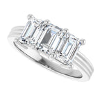 Three-Stone Grooved Anniversary Band