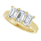 Three-Stone Grooved Anniversary Band