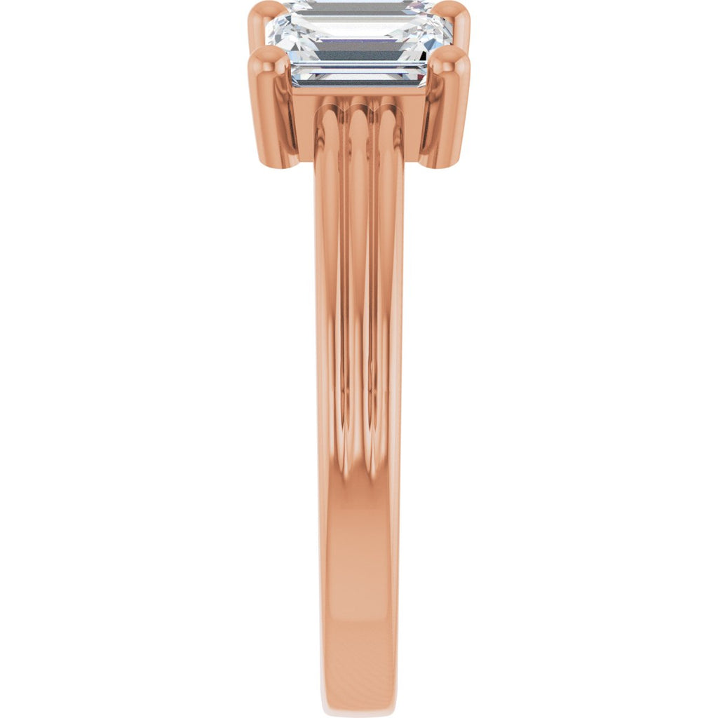 Three-Stone Grooved Anniversary Band