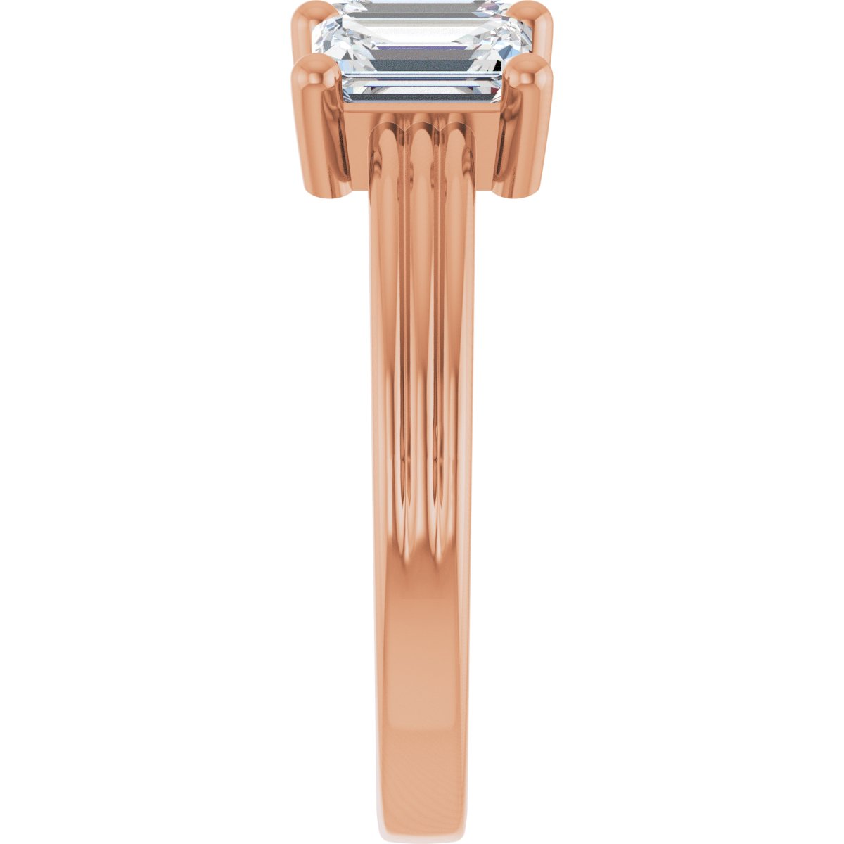 Three-Stone Grooved Anniversary Band