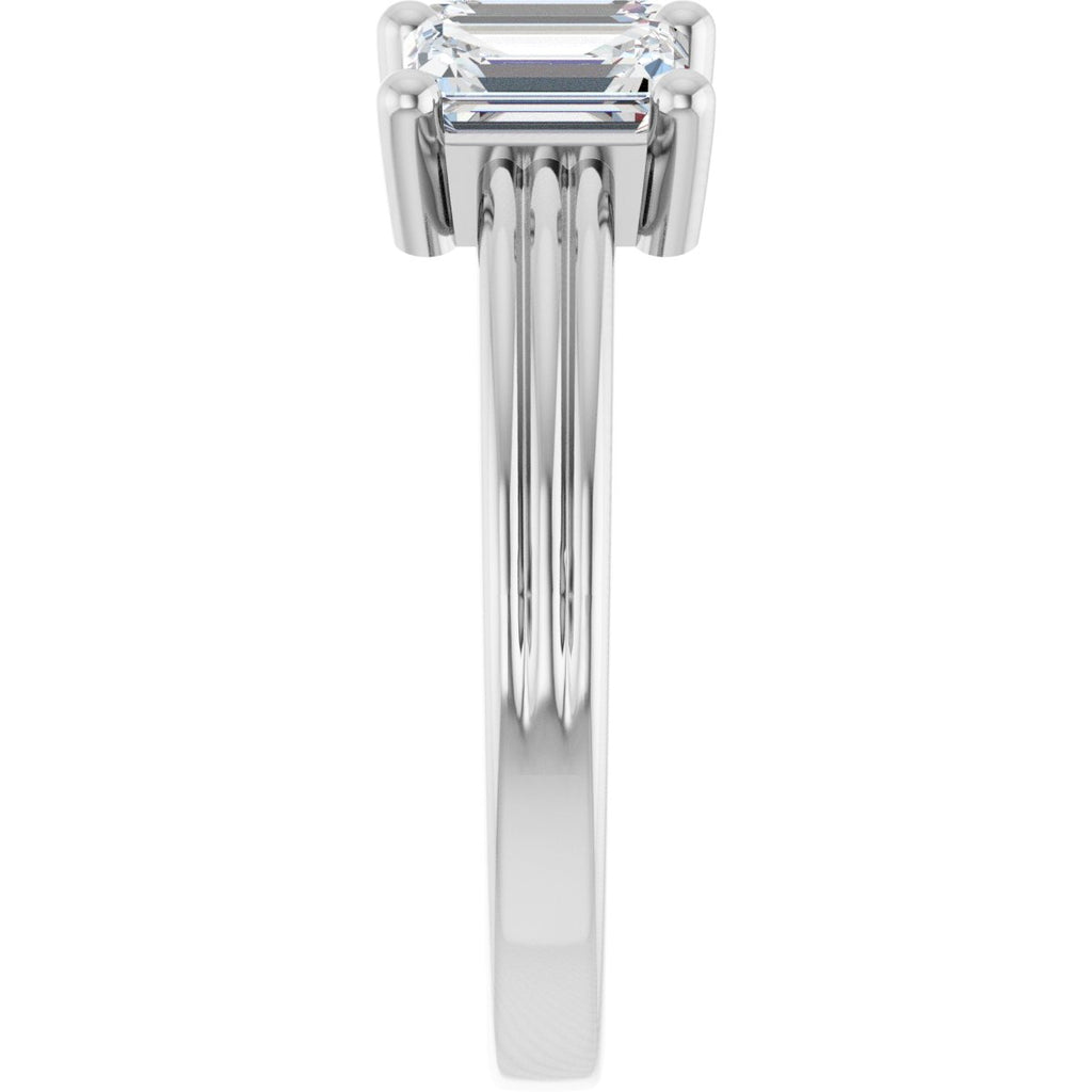 Three-Stone Grooved Anniversary Band