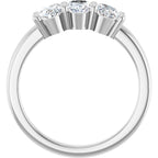 Three-Stone Grooved Anniversary Band