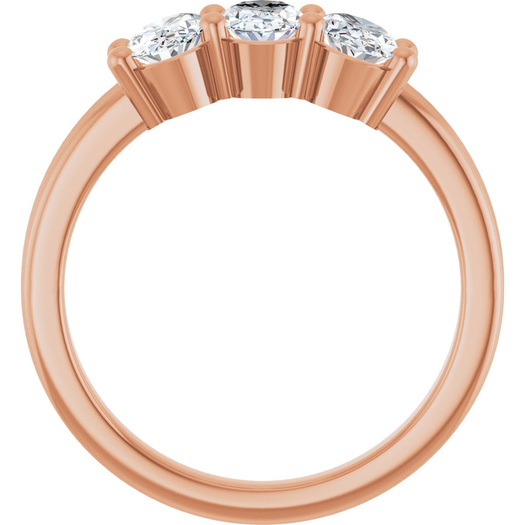 Three-Stone Grooved Anniversary Band