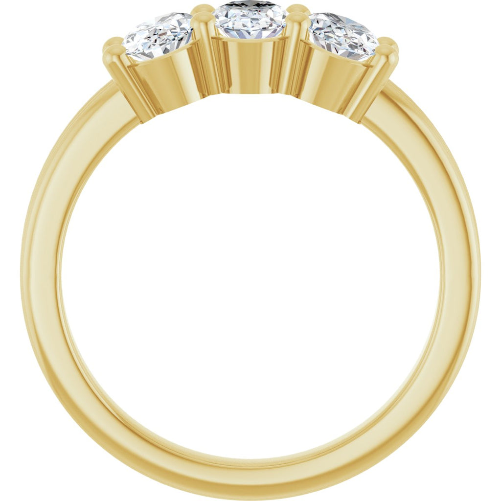 Three-Stone Grooved Anniversary Band